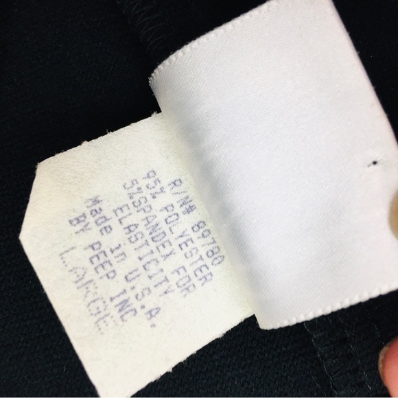 Vintage Peep Bodycon Little Black Cocktail Dress size Large Sheer Back Beading - Picture 12 of 13